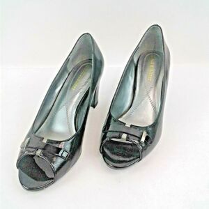 Naturalizer Zizi Womens Black Peeptoe 2.5"Chunky Heels Size 6M